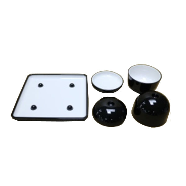 KY1063 Black&White Salad Set 12c