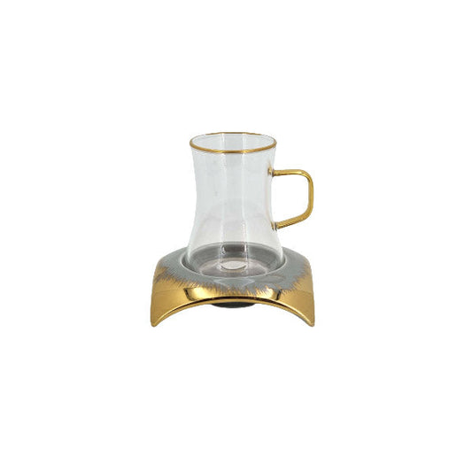 MG299 6pcs Kawa CupSaucer GreyGold - An