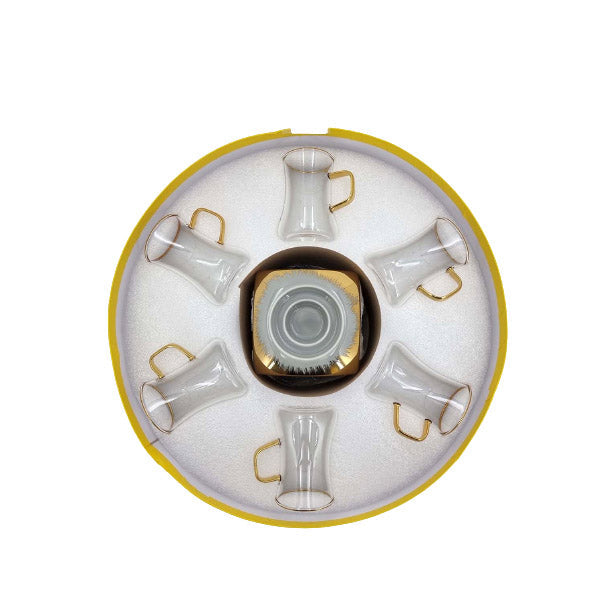 MG299 6pcs Kawa CupSaucer GreyGold - An