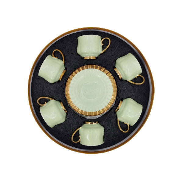 MG209 6Pcs Cup Saucer - Green ANGELA