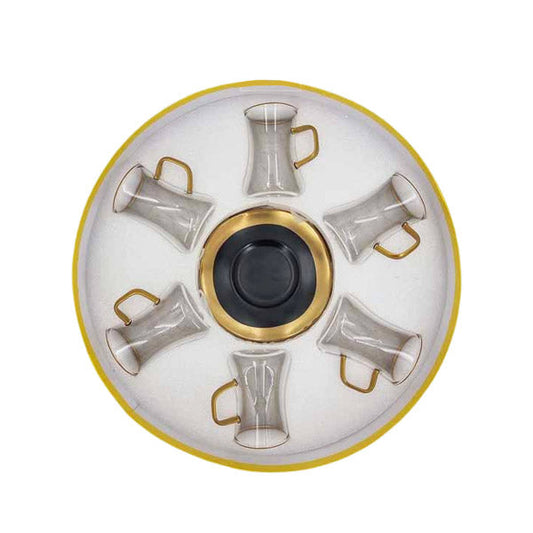 MG283 6pcs Kawa CupSaucer Blackgold - An