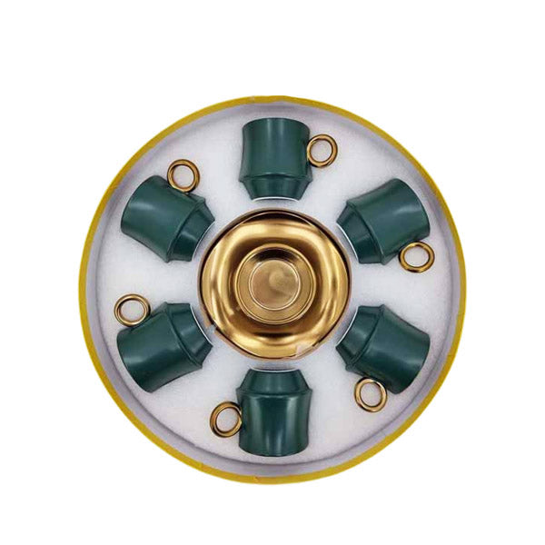 MG286 6pcs Kawa CupSaucer Greengold - An