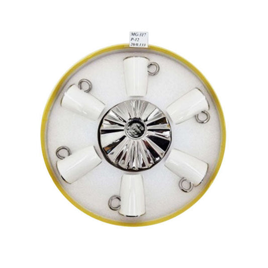 MG317 6Pcs Cup Saucer White ANGELA 12c