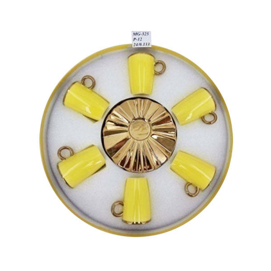 MG325 6Pcs Cup Saucer Yellow ANGELA 12c