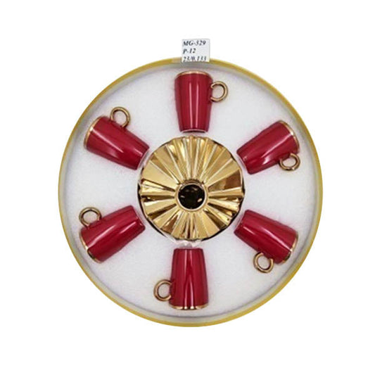 MG329 6Pcs Cup Saucer Red ANGELA 12c