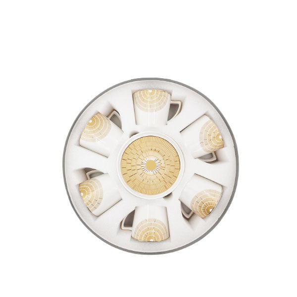 MK162 6 Person Cup Saucer Gold