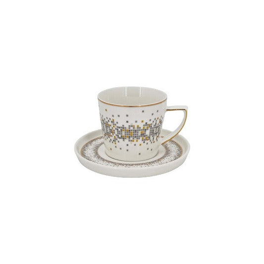 MK147 6pcs CupSaucer Pixcel  ANGELA 8c
