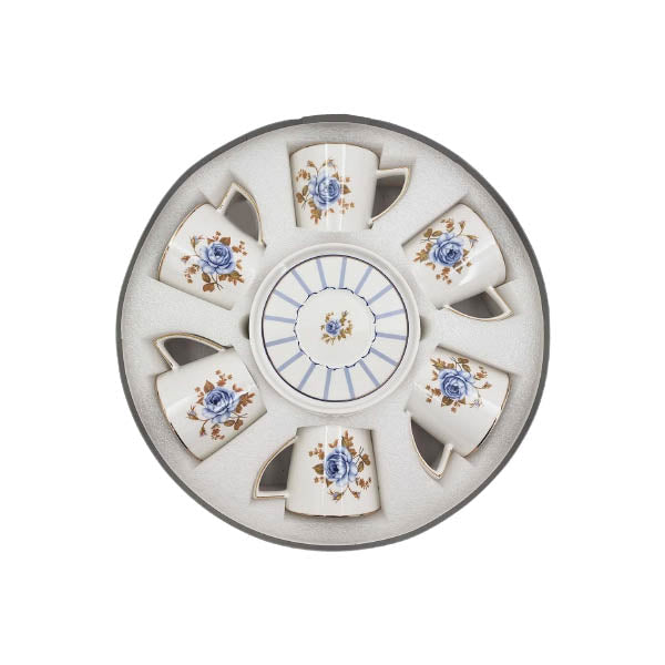 MK175 6CupSaucer BlueRose ANGELA 8c