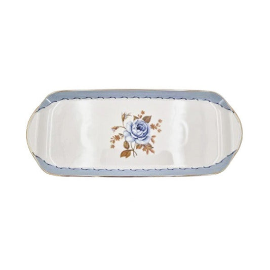 MK193 10.50"Oblong Platter BlueRose 24c