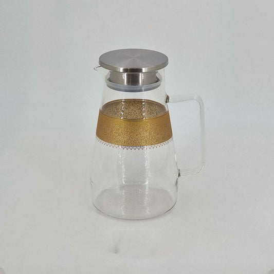 MK387 Glass Jug Golden Design 12c