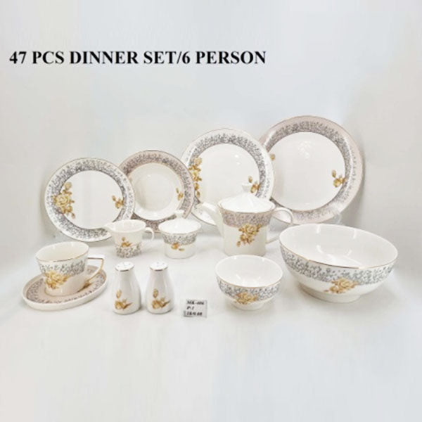 MK406 47PCS DINNER SET G-FLOWER 1c