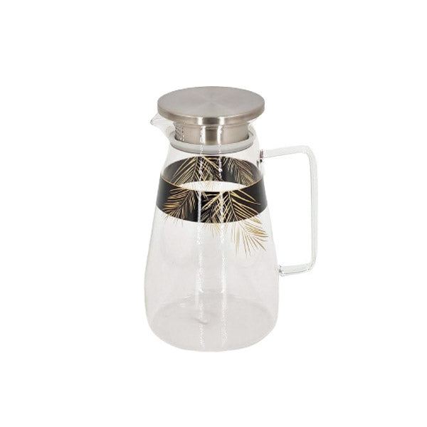 MK74 Black Glass Jug Angela 12c