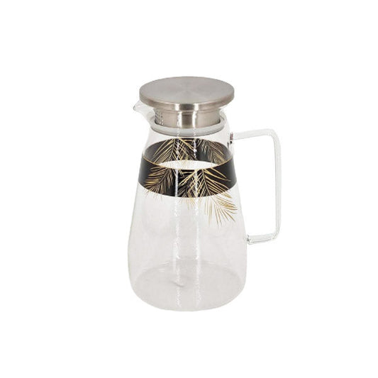MK74 Black Glass Jug Angela 12c