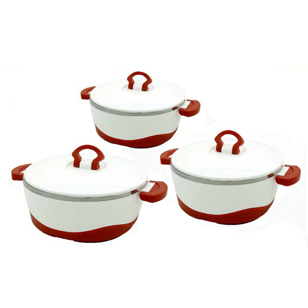 PB633/3 Red 3Pcs Versatile Hot Pot 6pc