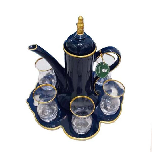 RCF2104D 9PCS TEA SET DARK BLUE COLOR
