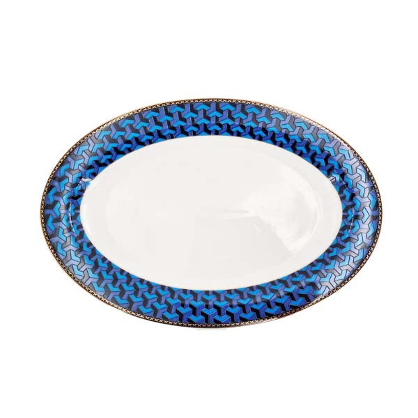 RM281 Blue Shed Oval Platter