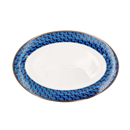 RM281 Blue Shed Oval Platter