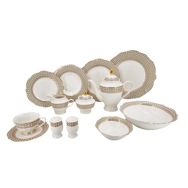 RM349 Matt-D Borders 47 Piece Dinner Set