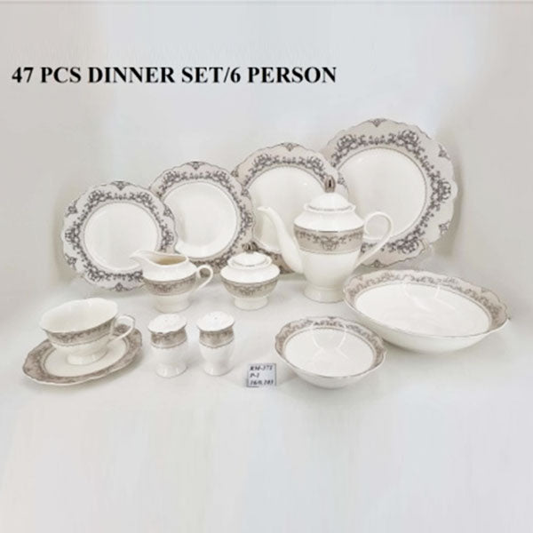 RM371 47PCS DINNER SET BORDER-D BLK 1c