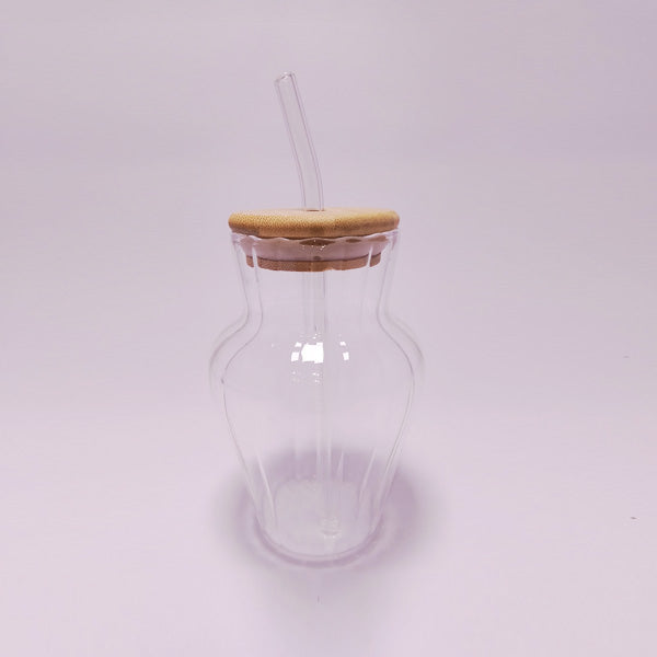 RXG-028 Glass With Straw 450ml 98c
