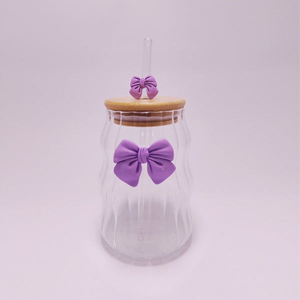 RXG-037 Glass With Straw 530ml 96c