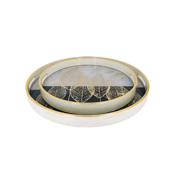 RY34 2Ps Round Serving Tray ANGELA 4c