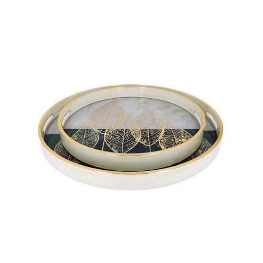 RY34 2Ps Round Serving Tray ANGELA 4c