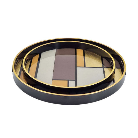 RY132 2Ps Round Serving Tray Angela 4c