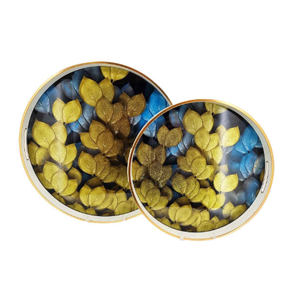 RY134 2Ps Round Serving Tray Angela 4c