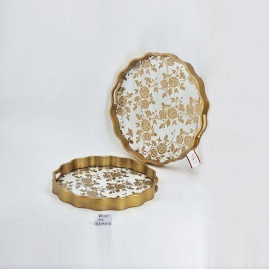 RY297 2Pcs Round Serving Tray Set 6c