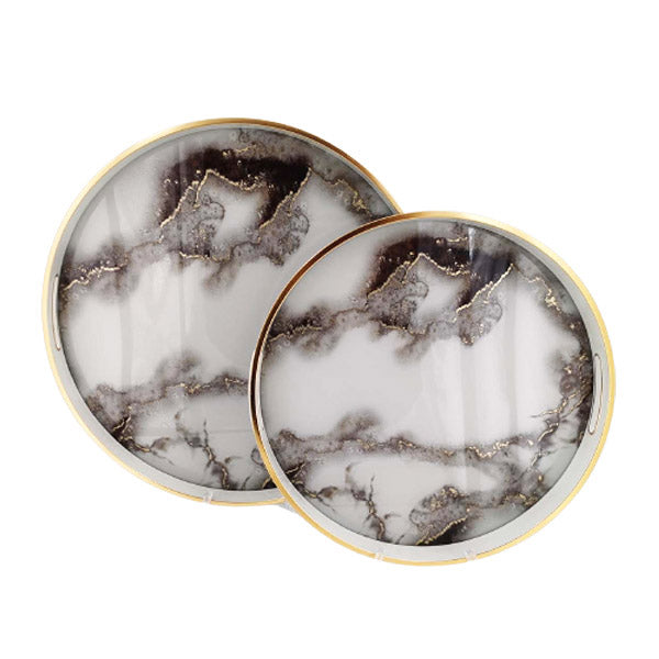 RY36 2Ps Round Serving Tray ANGELA 4c