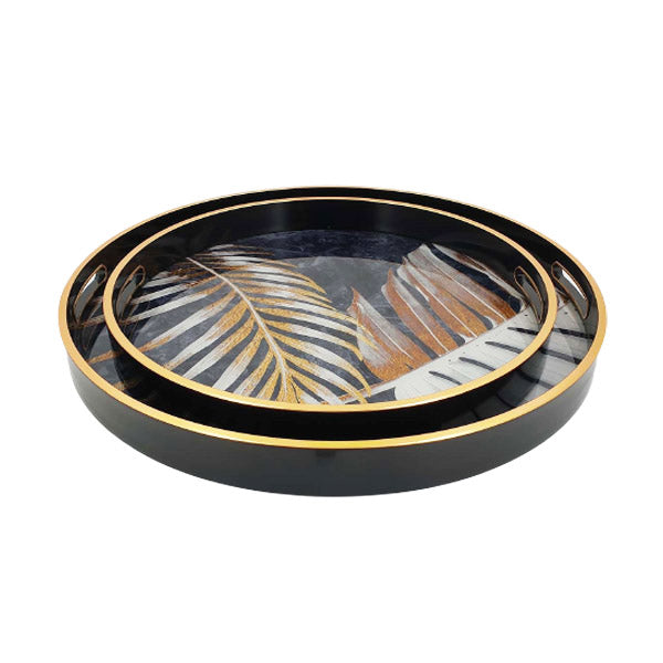 RY70 Round 2Pcs Serving Tray Angela 4c