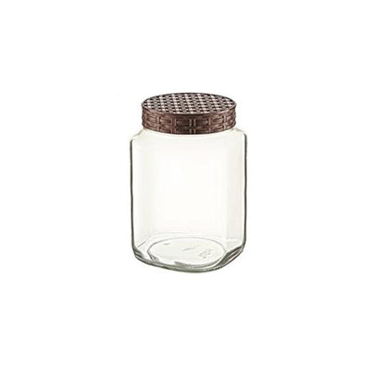 S177 Square Straw Jar 12c 1000cc