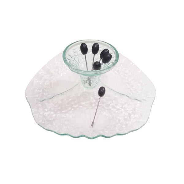 SD-037 Glass Serving Plate  8c