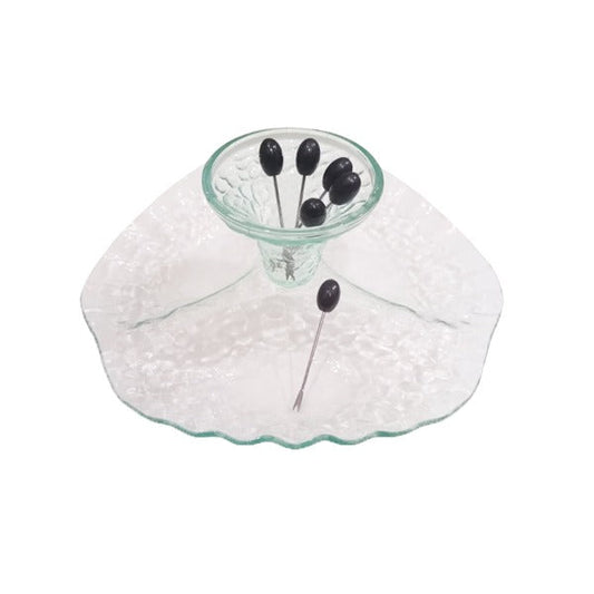 SD-037 Glass Serving Plate  8c
