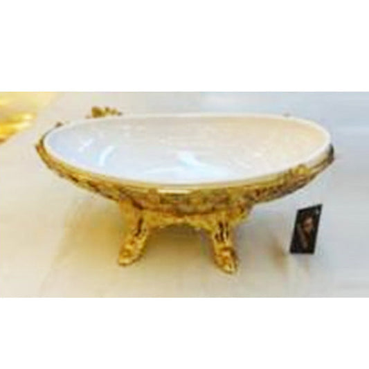 SJ0717S Golden Oval Dish 12c