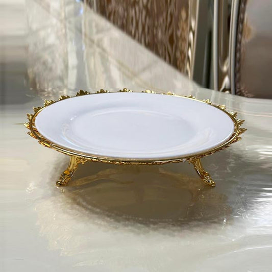 SJ0754S Golden Round Dish 16c
