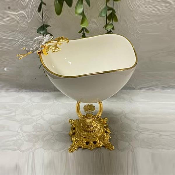 SJ1162S Oval Porcelain Bowl WStand(G)24c