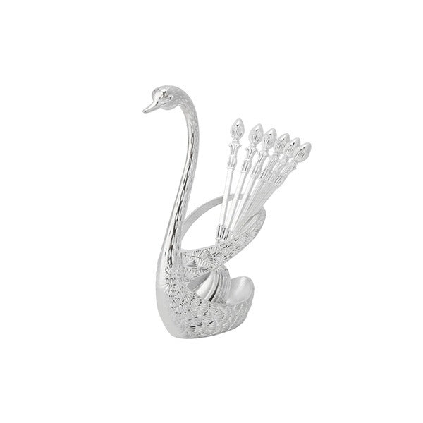 SQ-015 Swan 6pcs Spoon Set Silver 100c