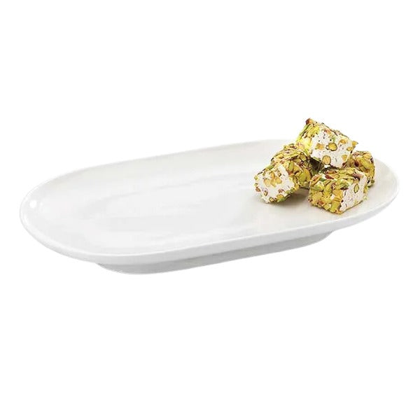 SY7572 Rise OvalFootedPlatter 32cm 12c