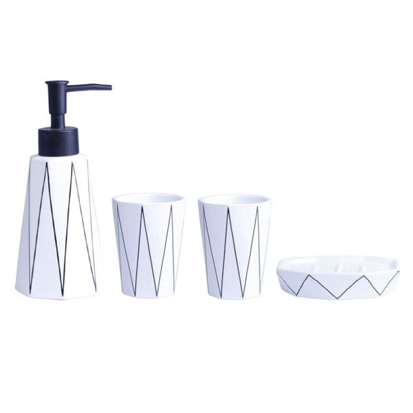 3T-010 4Pcs Bath Set White 24c