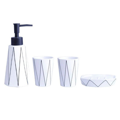 3T-010 4Pcs Bath Set White 24c