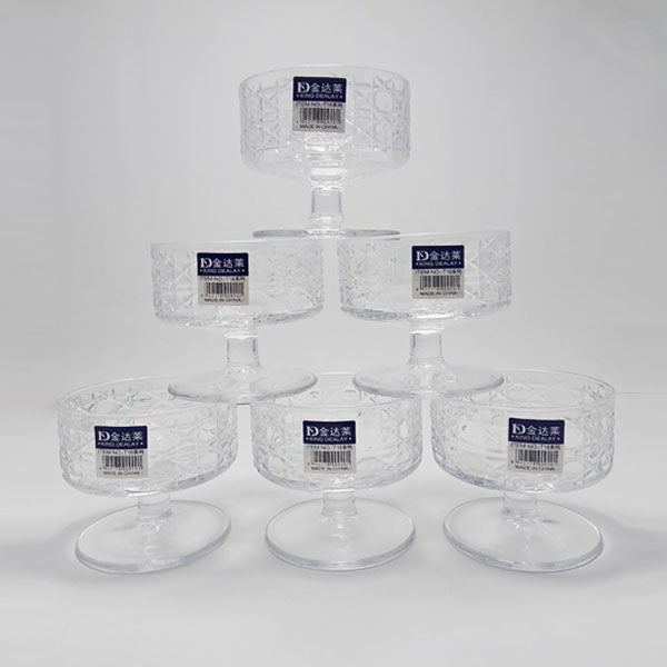 T1807 6Pcs Ice-Cream Bowl Set 180ml 12c
