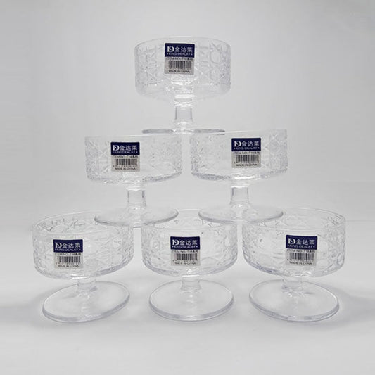 T1807 6Pcs Ice-Cream Bowl Set 180ml 12c