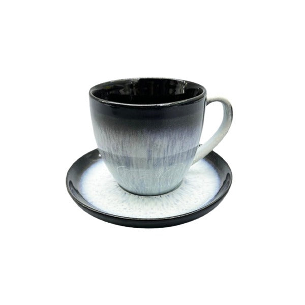 T26-08*****   300ml BW Cup&Saucer DH 6c