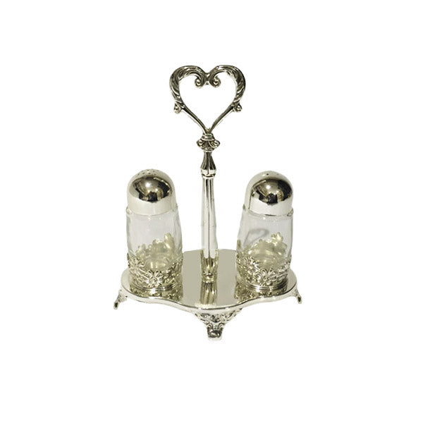 TA1481 2Pcs Salt Pepper W/Stand Orchid