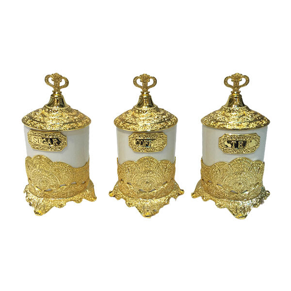 TA1703 3pcs Golden Jar Set ORCHID 6c
