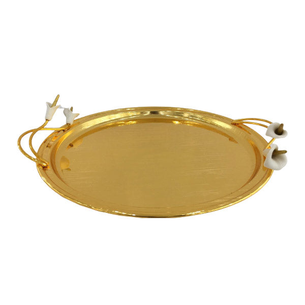 TA2568 G Round Lily Tray L Orchid 8c