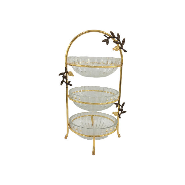 WB1007 3Tier Bowl (G) ORCHID 4c