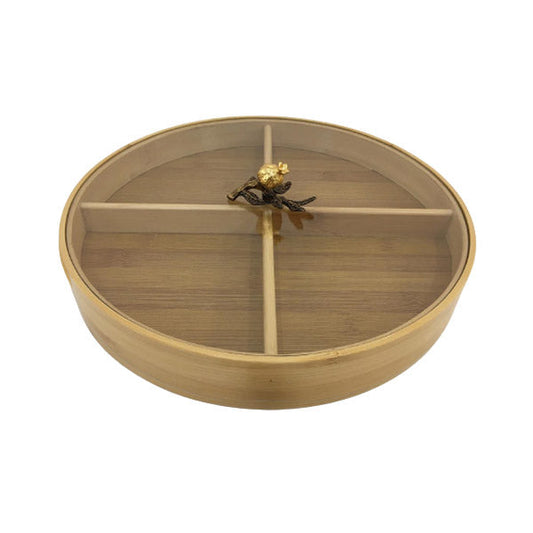 WB1042 4Part Rnd Serving (G) ORCHID 8c